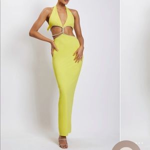 Meshki Nicha Diamante Cut Out Midi Dress